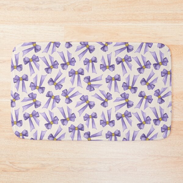Item preview, Jeweled Purple Ribbons/Bows on cream designed and sold by Moritza Jarman Design.
