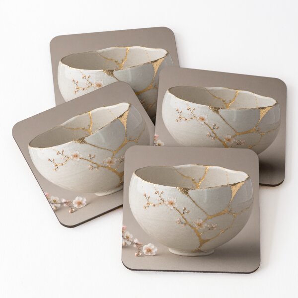 Item preview, Kintsugi Bowl With Blossoms  - Traditional Japanese Art designed and sold by Purrfecta.