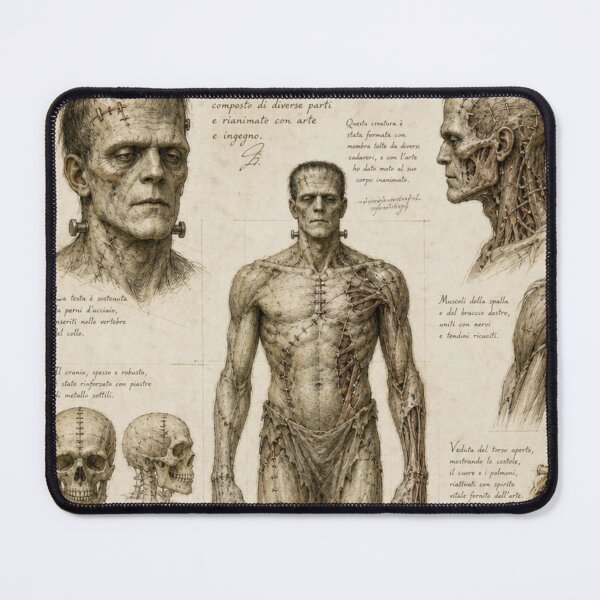 Item preview, Anatomy of Frankenstein's Monster by Leonardo da Vinci designed and sold by Amerizona Designs.