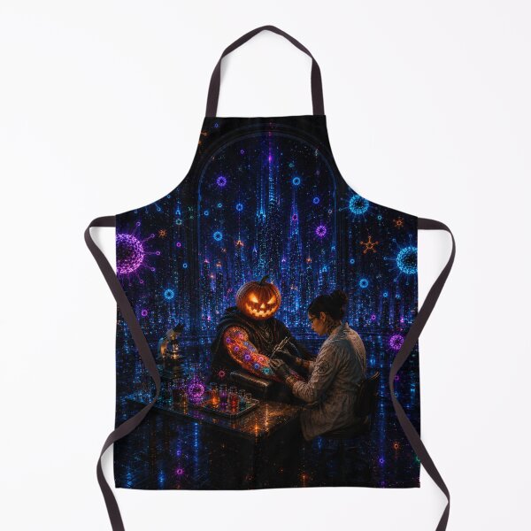 Item preview, Headless Horseman Tattoo Lab – Sci-Fi Halloween Biopunk Art designed and sold by TheHorsemanRidesAgain.