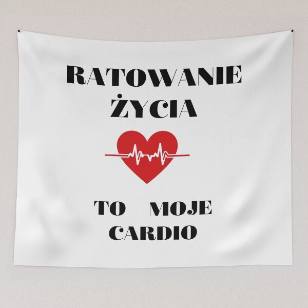Item preview, Czerwone serce z linią bicia serca | Medyczny motyw serca designed and sold by MariMarArt.