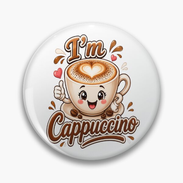 Item preview,  I'm Cappuccino – Cute Smiling Coffee Cup Graphic  designed and sold by RipantinaFantasy .