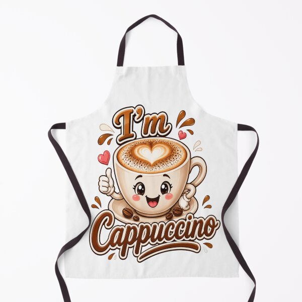 Item preview, I'm Cappuccino – Cute Smiling Coffee Cup Graphic designed and sold by RipantinaFantasy .