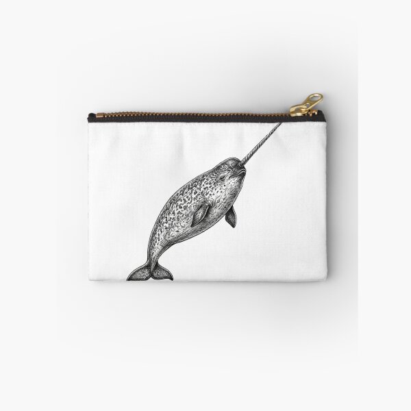 Item preview, Realistic high detail black and white narwhal designed and sold by Minimalisticaly.