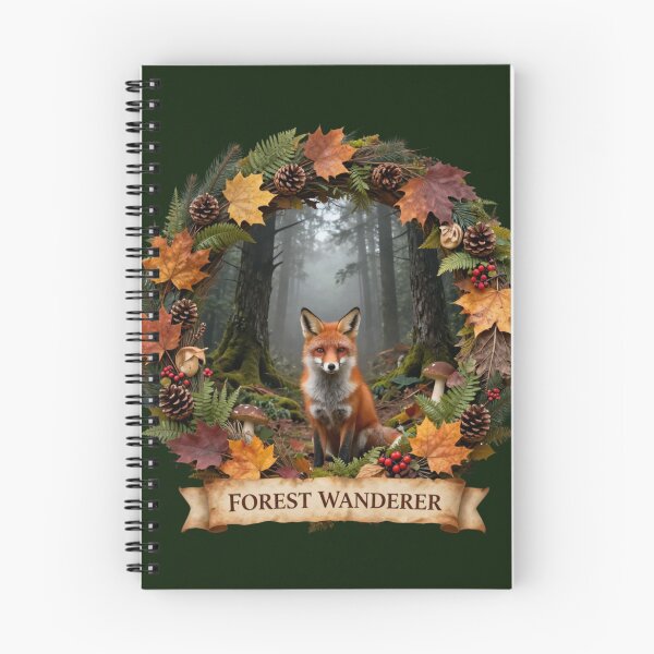Item preview, Forest Wanderer Fox Mandala - Woodland Nature Wreath Art designed and sold by GoGreenlove.
