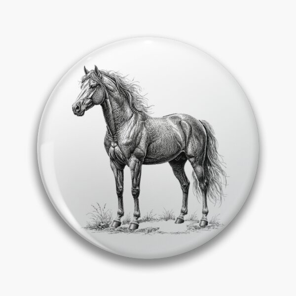 Item preview, Realistic high detail black and white horse designed and sold by Minimalisticaly.