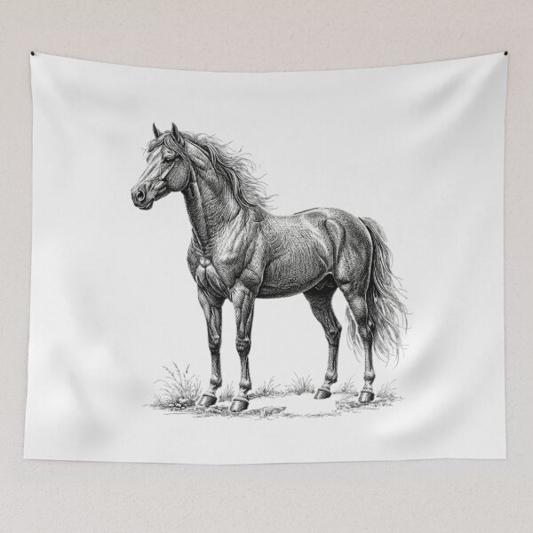 Item preview, Realistic high detail black and white horse designed and sold by Minimalisticaly.