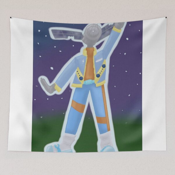 Item preview, Retro Futuristic Satellite Head Character Space Art designed and sold by Sweet-Weirdo.