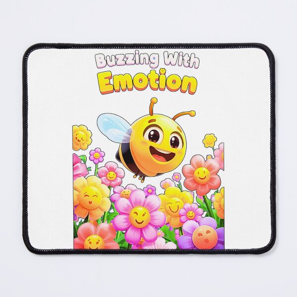 Item preview, Buzzing With Emotion – Bee Emoji Flying Through Emoji Flowers T-Shirt Design designed and sold by MerchWSzpilkach.