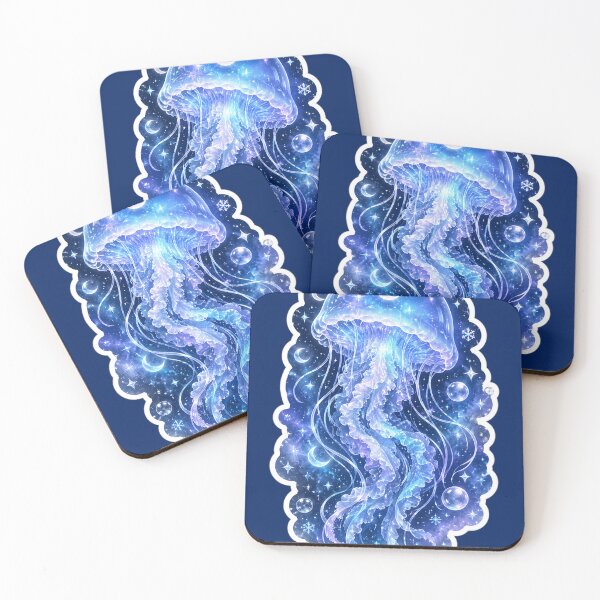 Item preview, Cool Blue Cosmic Jellyfish designed and sold by Tharaazu.