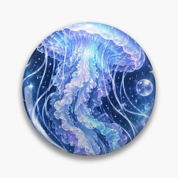 Item preview, Cool Blue Cosmic Jellyfish designed and sold by Tharaazu.