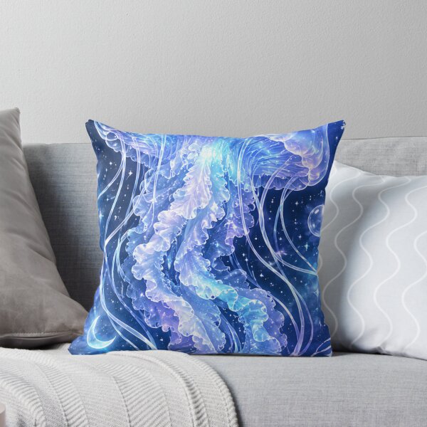 Item preview, Cool Blue Cosmic Jellyfish designed and sold by Tharaazu.