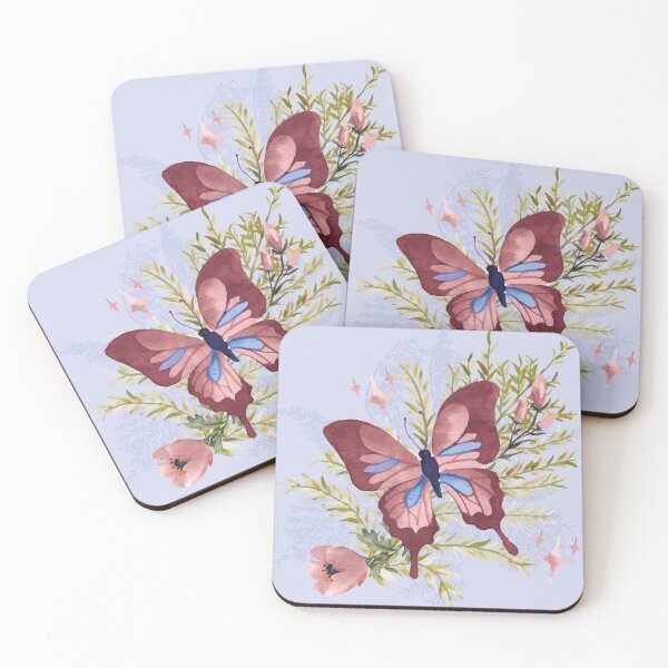 Item preview, Butterfly Botanical Watercolor Wall Art designed and sold by cameliadesignco.