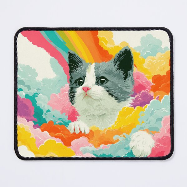 Item preview, Rainbow Cloud Kitty designed and sold by bubblyrainbow.