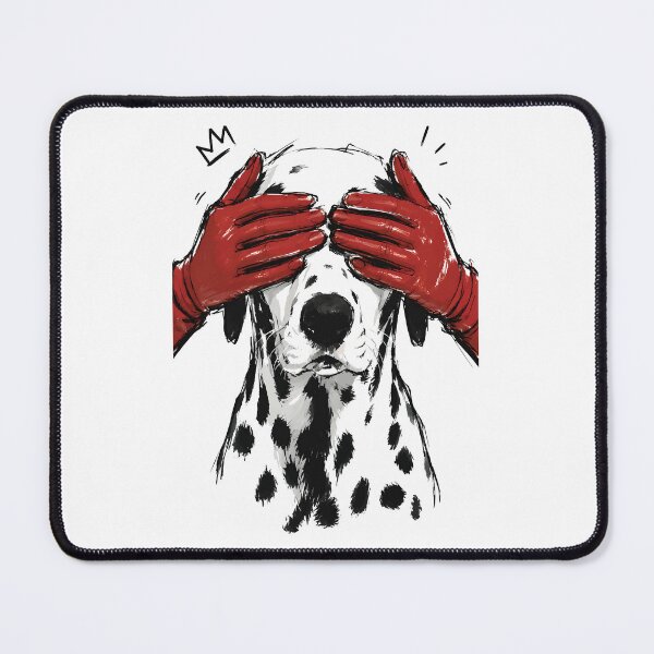 Item preview, Dalmatian Dog Peekaboo Red Gloves Playful Art designed and sold by RamyGallery.