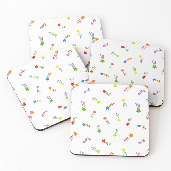 Item preview, Colorful Rainbow Shooting Star Trail - on white designed and sold by Moritza Jarman Design.