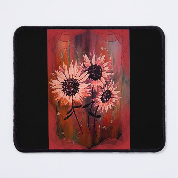Item preview, Moody Pink Sunflowers Dark Floral Painting designed and sold by ArtistsAtticWI.
