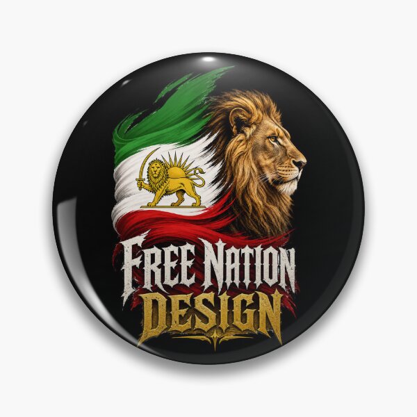 Item preview, Persian Lion Iran Flag Free Nation Design designed and sold by FREENATION2026.