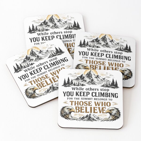 Item preview, Summit of Believers  Motivational Quote designed and sold by FutureGarb.