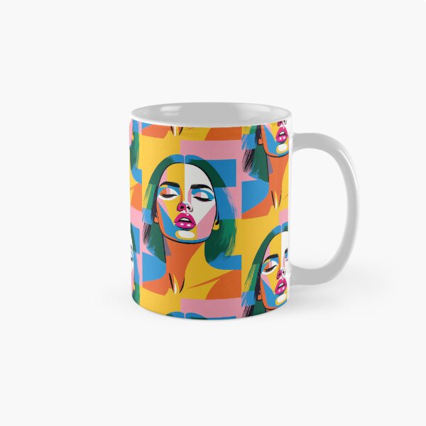 Item preview, Vibrant Pop Art Geometric Woman Portrait designed and sold by HappyOops.
