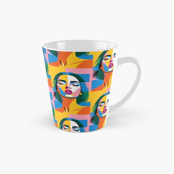 Item preview, Vibrant Pop Art Geometric Woman Portrait designed and sold by HappyOops.