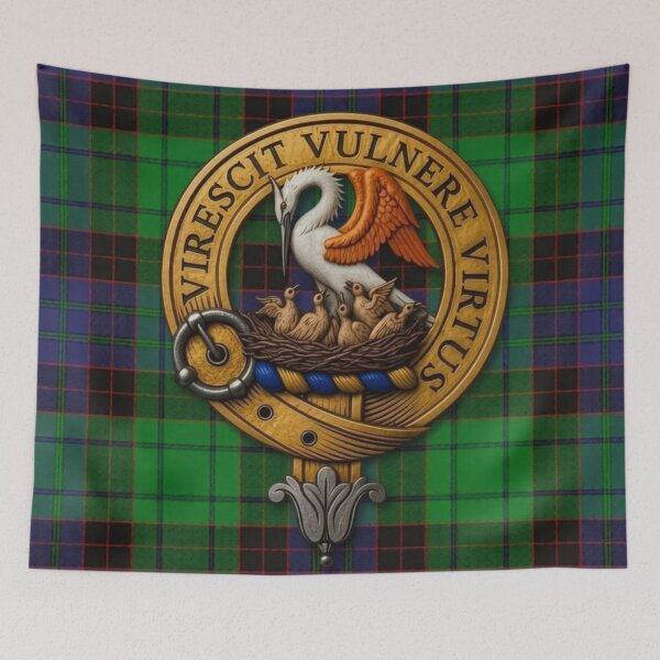 Item preview, Stewart Crest 3D and Old Modern Tartan designed and sold by Kirrindy Designs.