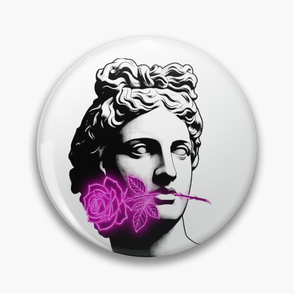 Item preview, Neon Rose Classical Bust - Vaporwave Greek Statue Aesthetic designed and sold by BMAMED2001.