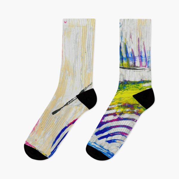 Item preview, Abstract Colorful Blue Yellow Pink Modern Painting designed and sold by BuckaBaby.
