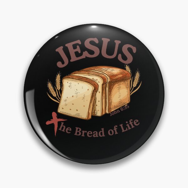 Item preview, Jesus Is the Bread of Life – John 6:35 Christian Bread & Wheat Farmhouse Design designed and sold by JupiterLemons.