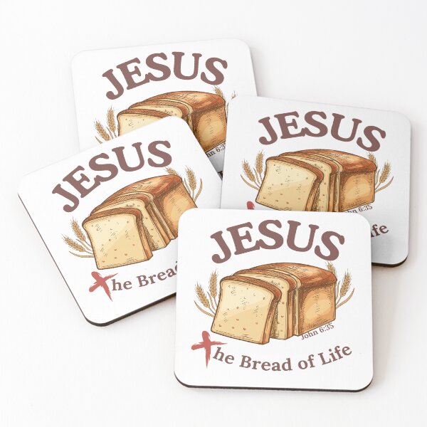 Item preview, Jesus Is the Bread of Life – John 6:35 Christian Bread & Wheat Farmhouse Design designed and sold by JupiterLemons.