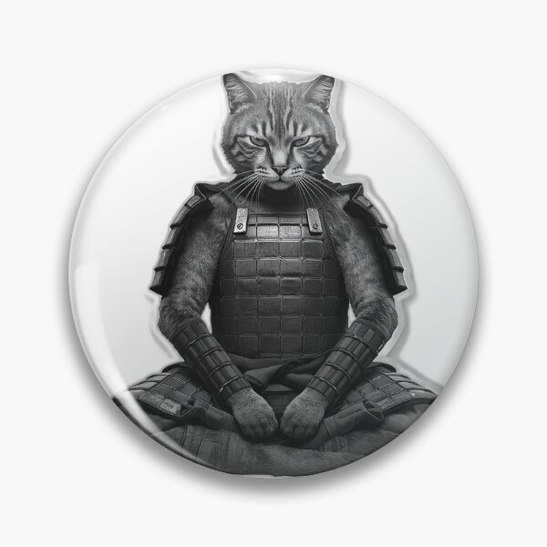 Item preview, Zazen Samurai Cat — Japanese Warrior Art designed and sold by Tokyo Neo Noir Collective .