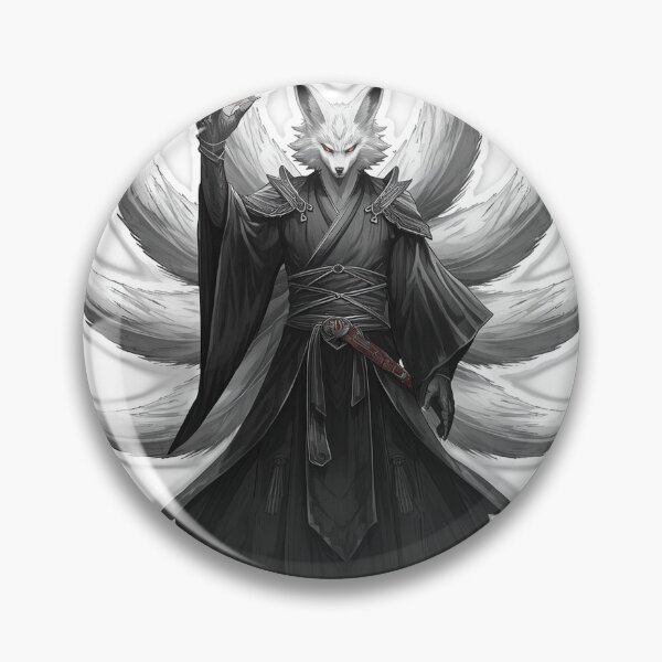 Item preview, Nine Tailed Fox Sorcerer — Japanese Kitsune Art designed and sold by Tokyo Neo Noir Collective .
