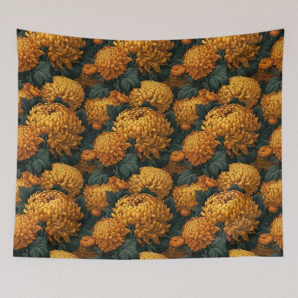 Item preview, Charming Chrysanthemum Texture  - Birthday Flower Pattern  - Anniversary Gifts For Him designed and sold by RoyalStarsPatts.