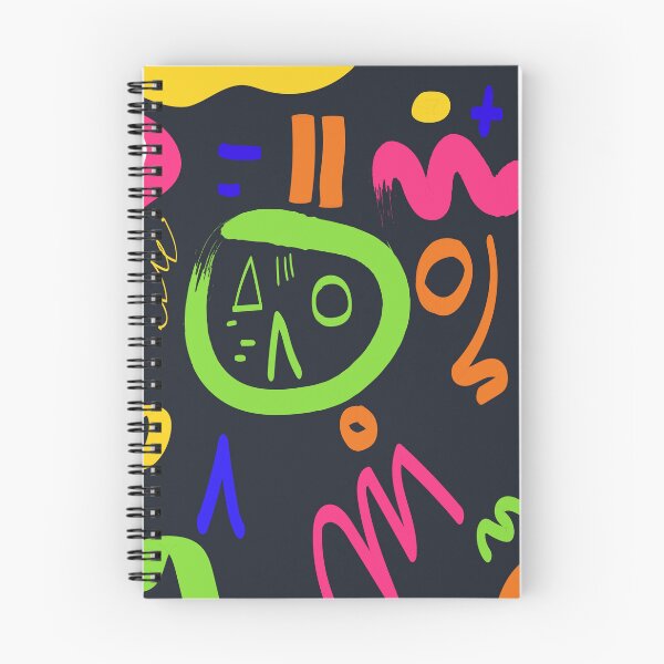 Item preview, Neon Doodles – Colorful Abstract Squiggle Pattern on Black designed and sold by BuckaBaby.