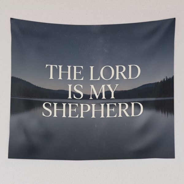 Item preview, The Lord Is My Shepherd Biblical Quote designed and sold by RRRShop.