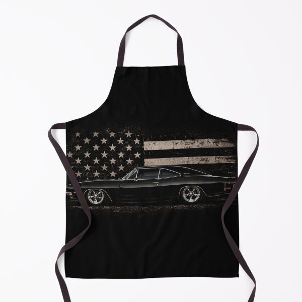 Item preview, Classic Black Dodge Charger with Distressed American Flag | Vintage Muscle Car T-Shirt designed and sold by Diesel outlaw .