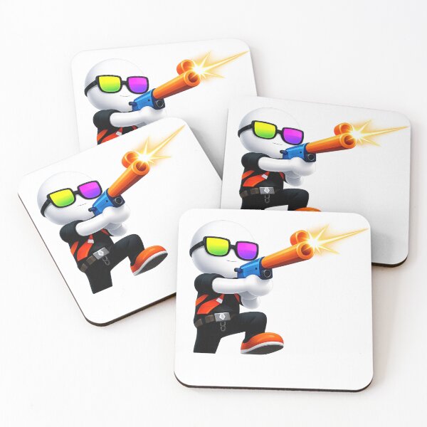 Item preview, Cool Stickman Shooter with Neon Sunglasses | Gaming Character Sticker designed and sold by Saeed  Ahmad.