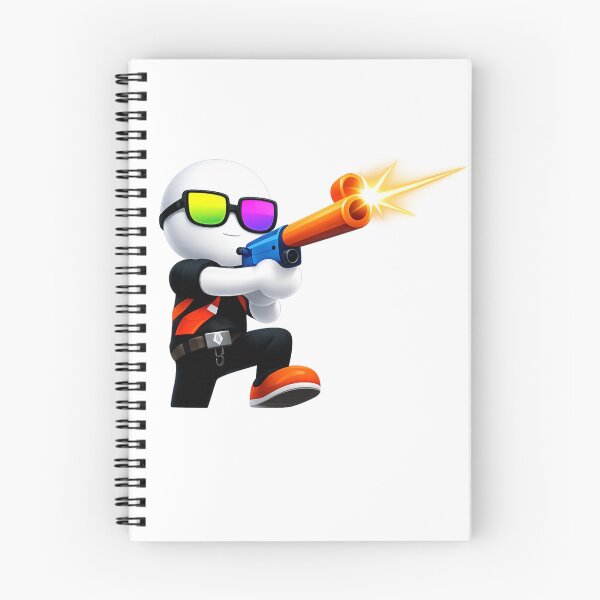 Item preview, Cool Stickman Shooter with Neon Sunglasses | Gaming Character Sticker designed and sold by Saeed  Ahmad.
