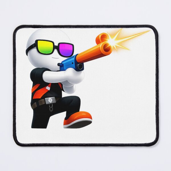 Item preview, Cool Stickman Shooter with Neon Sunglasses | Gaming Character Sticker designed and sold by Saeed Ahmad.
