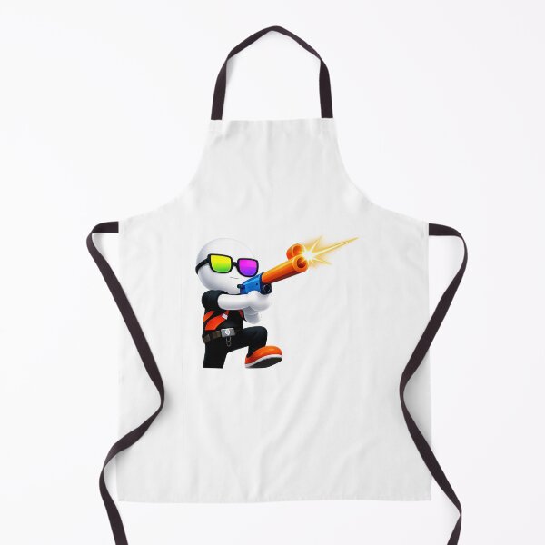 Item preview, Cool Stickman Shooter with Neon Sunglasses | Gaming Character Sticker designed and sold by Saeed Ahmad.