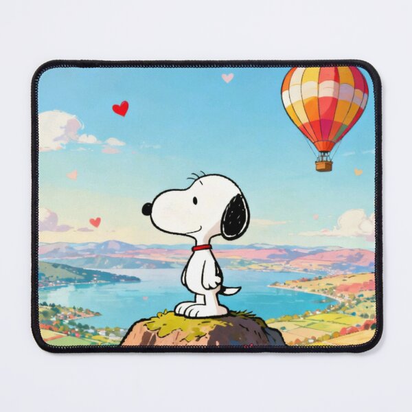 Item preview, Snoopy Hot Air Balloon Mountain View designed and sold by Innova_Creations.