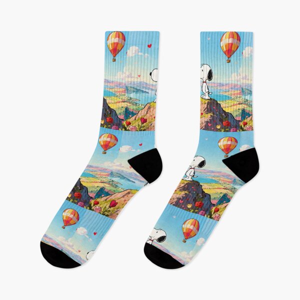Item preview, Snoopy Hot Air Balloon Mountain View designed and sold by Innova_Creations.