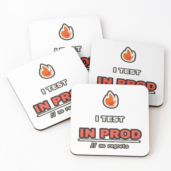 Item preview, I Test In Prod Funny Developer DevOps Humor designed and sold by LGTM Supply.
