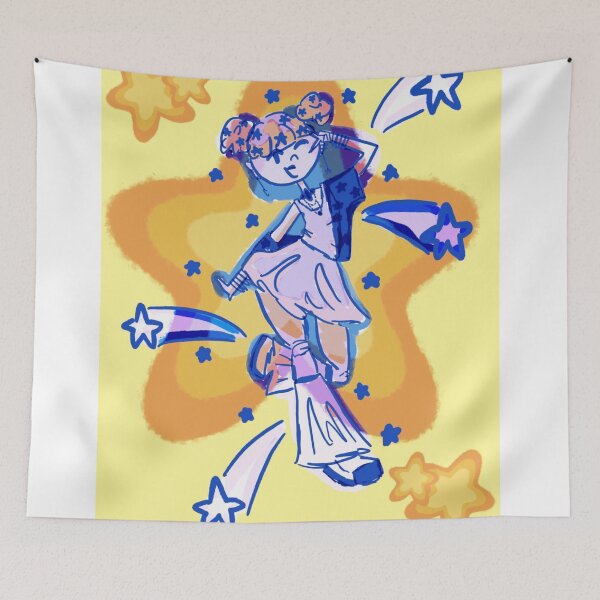 Item preview, Y2K Pop Star Girl with Shooting Stars Illustration designed and sold by Sweet-Weirdo.