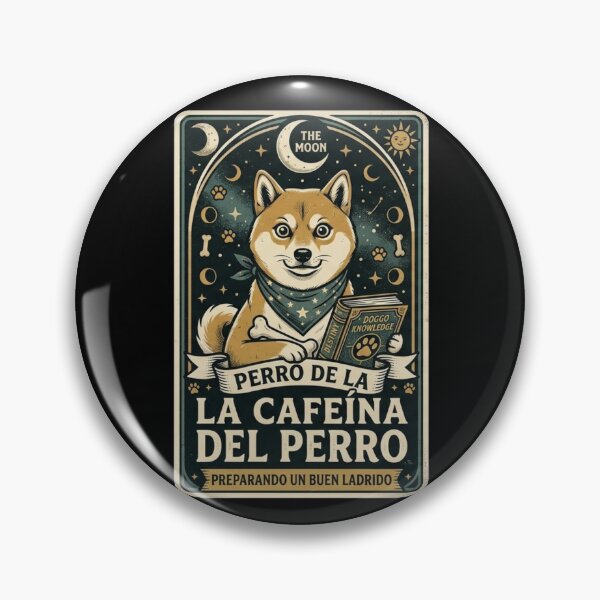 Item preview, The Caffeine Dog Tarot Card Funny Puppy Coffee Perro de la Cafeina designed and sold by piketo.
