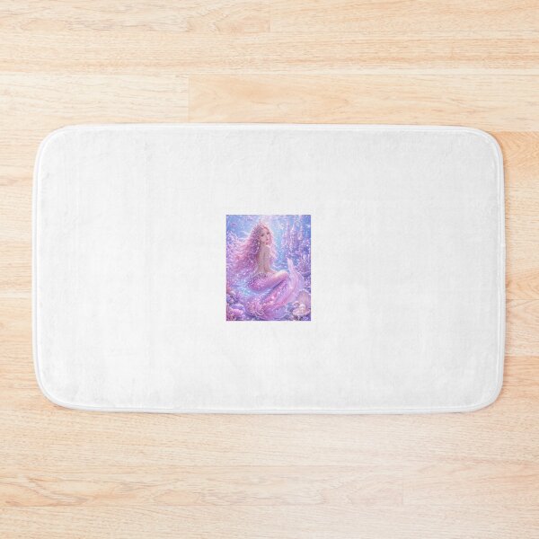 Item preview, Pastel Mermaid Princess – Dreamy Pink & Purple Ocean Fantasy Mermaid with Pearl Crown designed and sold by Moonlight Studio.