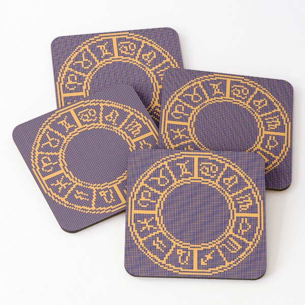 Item preview, Zodiac Wheel Pixel Art designed and sold by BaiMaoTapestry.