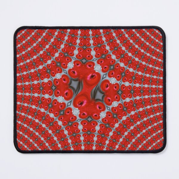 Item preview, Red Floral Kaleidoscope Mandala Pattern designed and sold by SilentBloomLab.