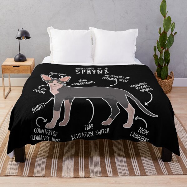 Item preview, Black Bicolor Sphynx Cat Anatomy designed and sold by Clara Hollins.