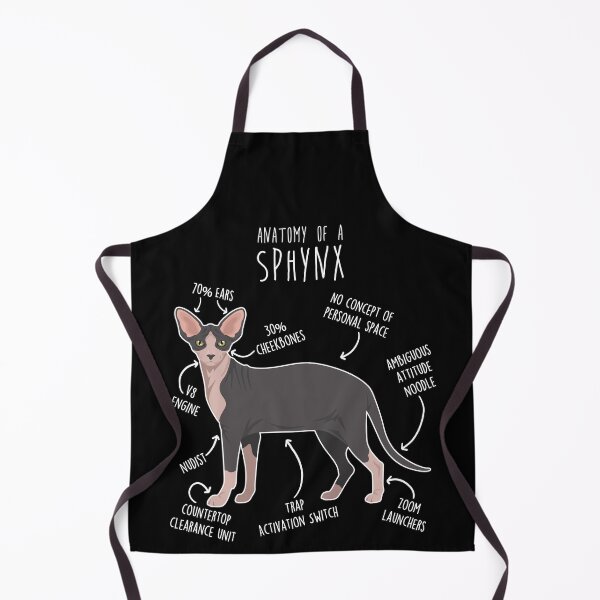 Item preview, Black Bicolor Sphynx Cat Anatomy designed and sold by Clara Hollins.